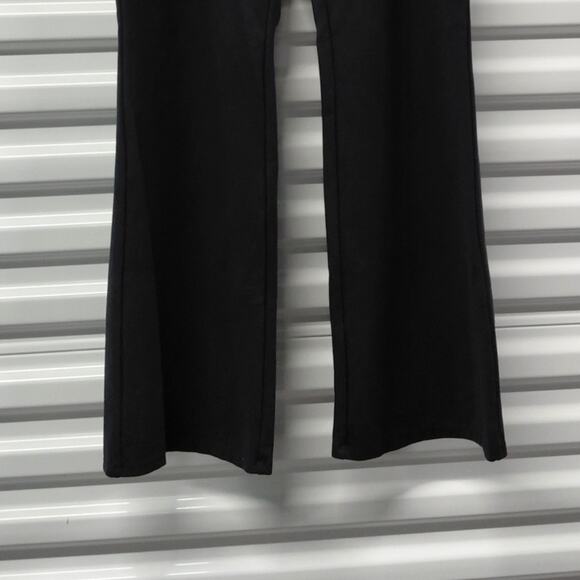 Halara Women XL Black Bootcut Pull On Pants Faux Fly Flare Leg Stretch Workwear - Picture 4 of 9